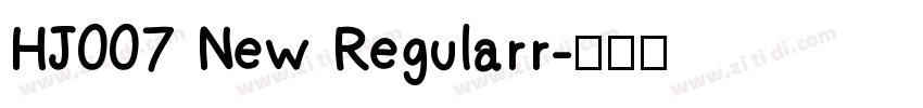 HJ007 New Regularr字体转换